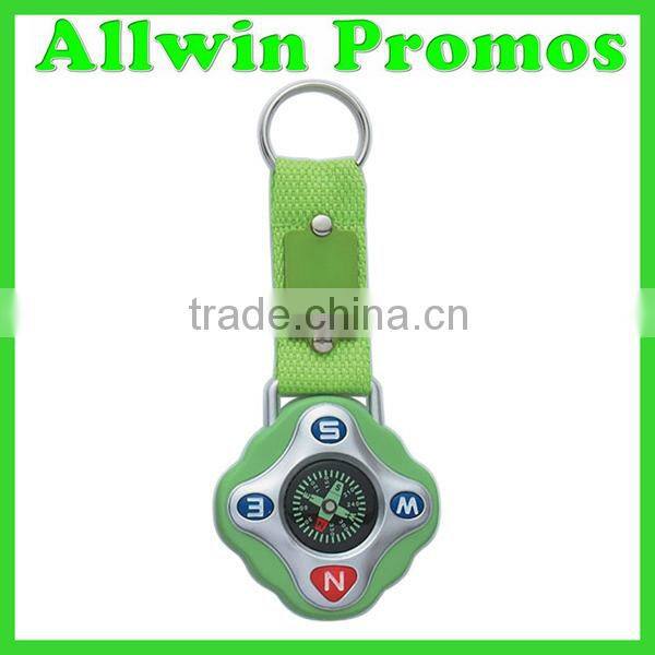 Promotional Mini Plastic Compass with Lanyard Keychain