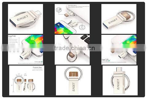 EAGET V90 2nd Gen 64GB USB 3.0 Micro USB OTG Flash Drive for Smartphones New