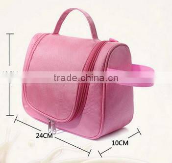 Black Grid Pattern Cosmetic Make Up Small Zippered Bag