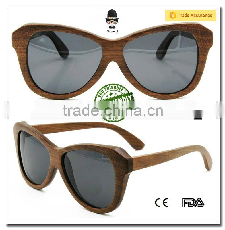Polarized Genuine Bamboo Sunglasses/Wooden Sunglasses/Homex_FSC/BSCI/CE