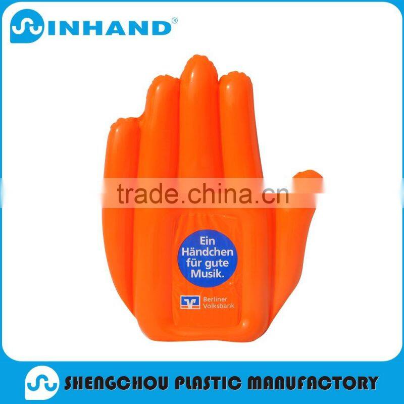 2016Manufacturers selling EN71-1-2-3 Eco-friendly PVC Inflatable yellow hand/giant inflatable hand/inflatable middle finger hand