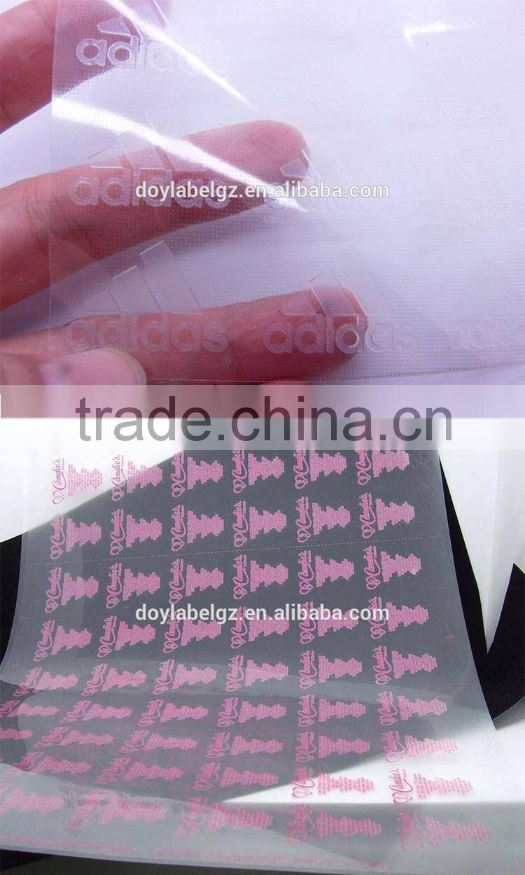 kids garment customized heat transfer labels, digital baby fashion heat trasnfer labels, cute cartoon logo heat transfer labels