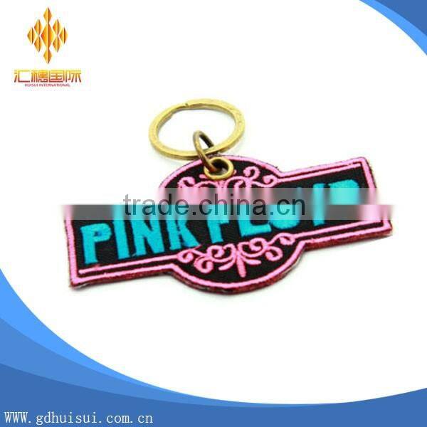 Factory direct customized cheapest embroidery cute beer key chain