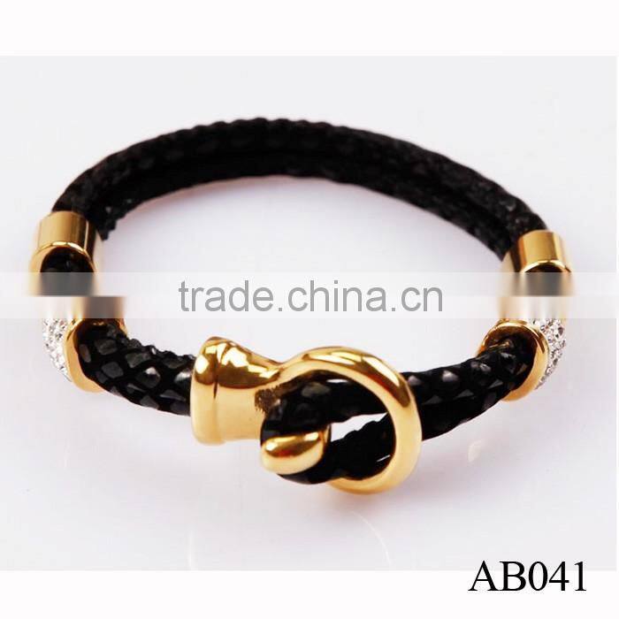 Classic Bracelet Jewelry For Men /Bio Magnetic Leather Bracelet Price