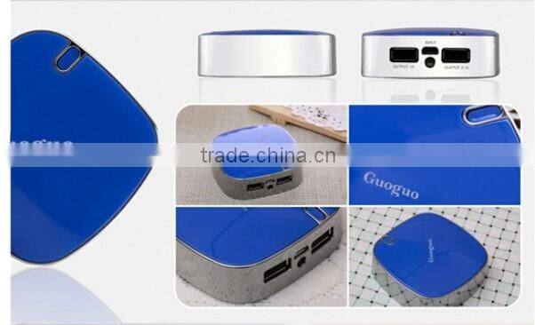 Guoguo 2016 Hot Selling Dual USB Portable Square 4000mah Power Bank for iphone,samsung