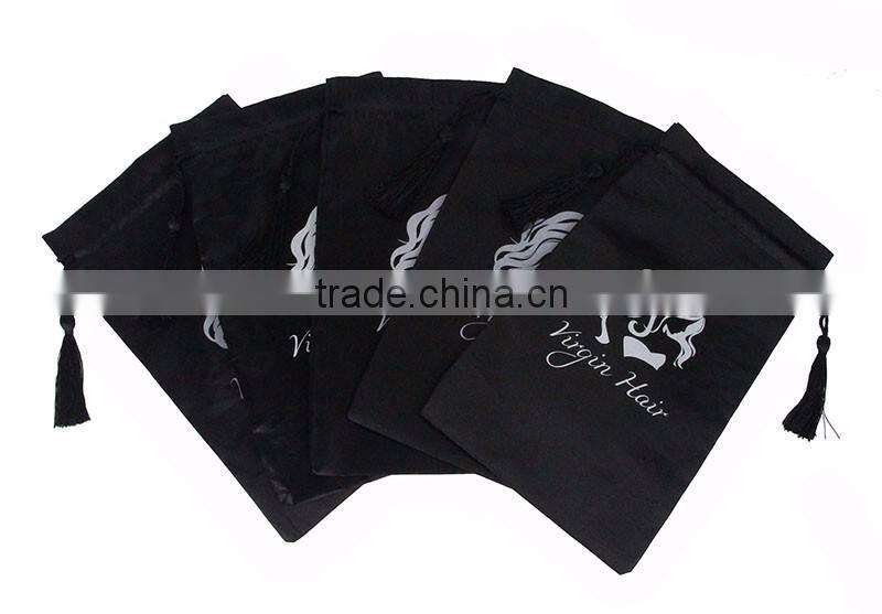 Black Virgin Hair Bag with Drawstring, Packaging Bag, Drawstring Bags