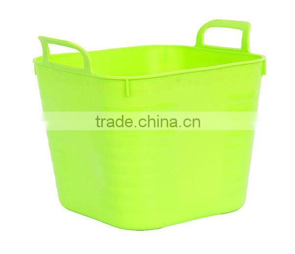 Good Quality Square Plastic Storage Buckets with Handles