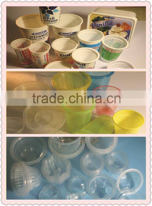 AUTOMATIC PLASTIC CUP TILT-MOLD THERMOFORMING MACHINE, PLASTIC CUP MAKING MACHINE, CUP MACHINE