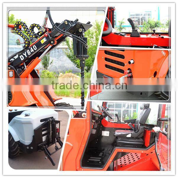 Tractors for municipal work, tractor loader with hedge trimmer for sale