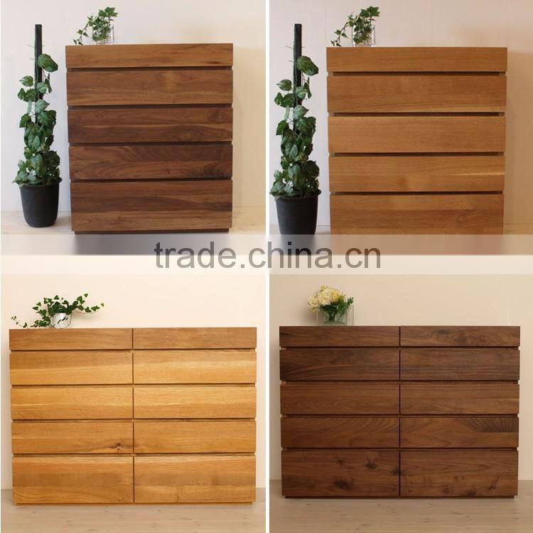 Original superior spacious wooden drawer with natural coating