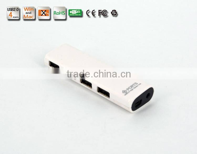 New-type usb por hub, Low Cost Portable Light 4 port usb 2.0 hub from usb hub suppliers with Plastic Casing