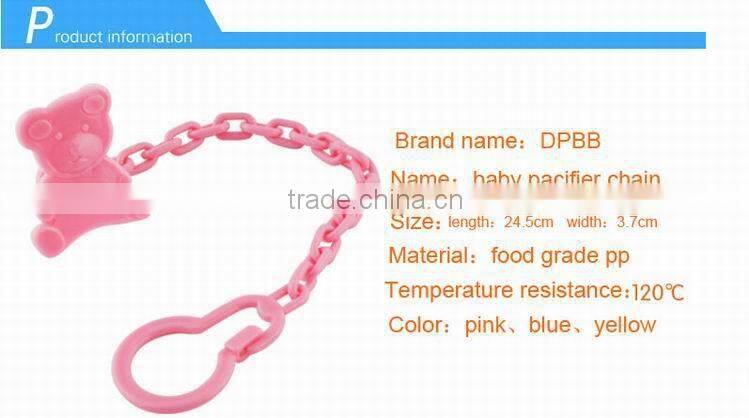 Food grade bear plastic bpa free baby pacifier clip