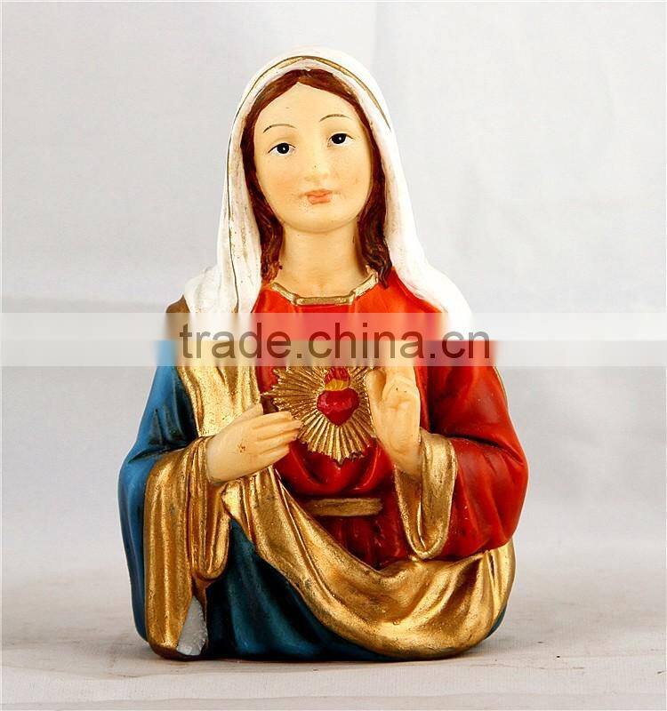 custom virgin mary and baby jesus bust statues for sale