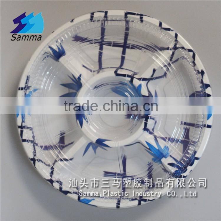 SM1-2120ZY-B 5 Compartment Food Grade Disposable Sushi Containers