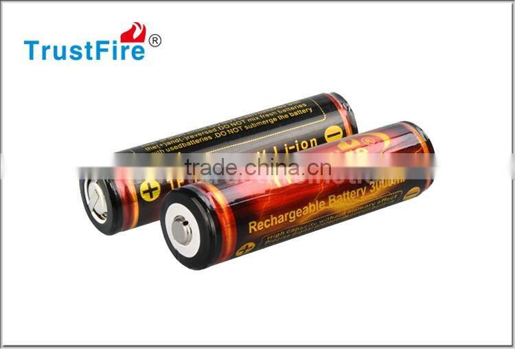 Trustfire rechargeabe with PCB 3000mah 18650 3.7v lithium-ion batteries for sale