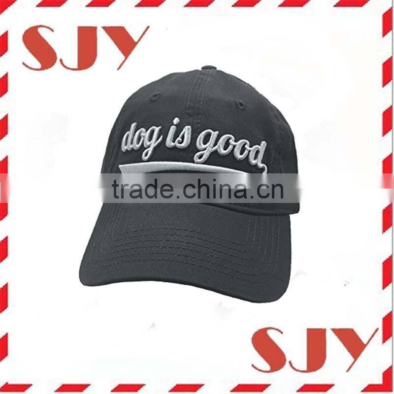 Custom 3d embroidery 6 panel distressed baseball cap