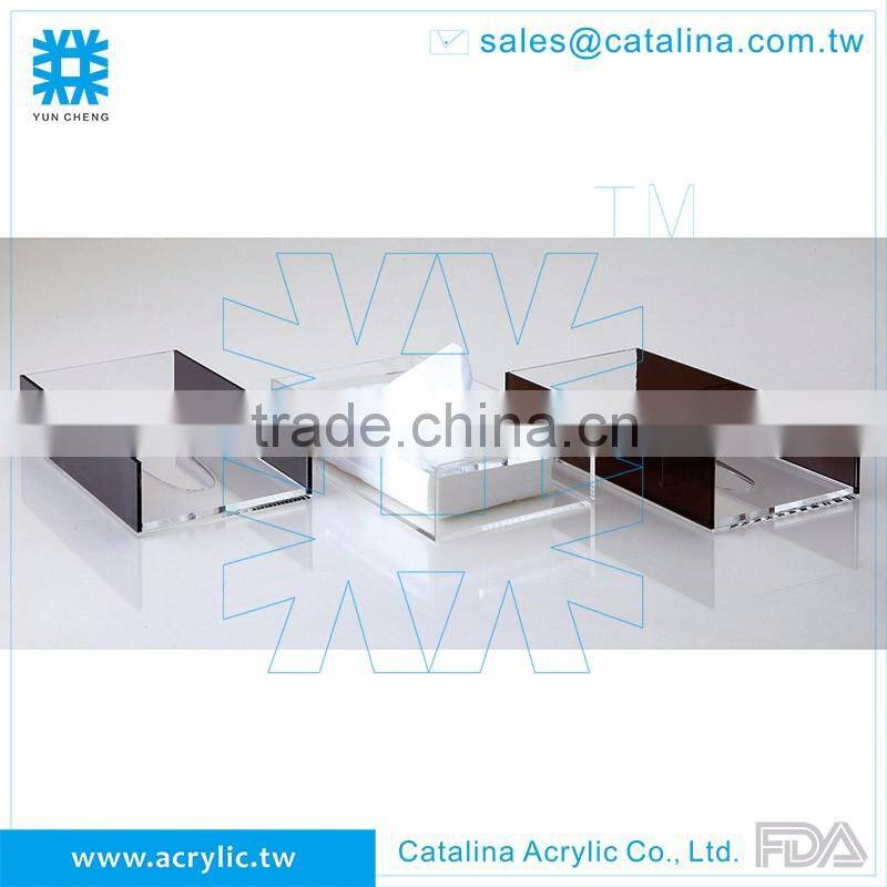 Hand made Line design acrylic Hotel Bathroom Waste Bin