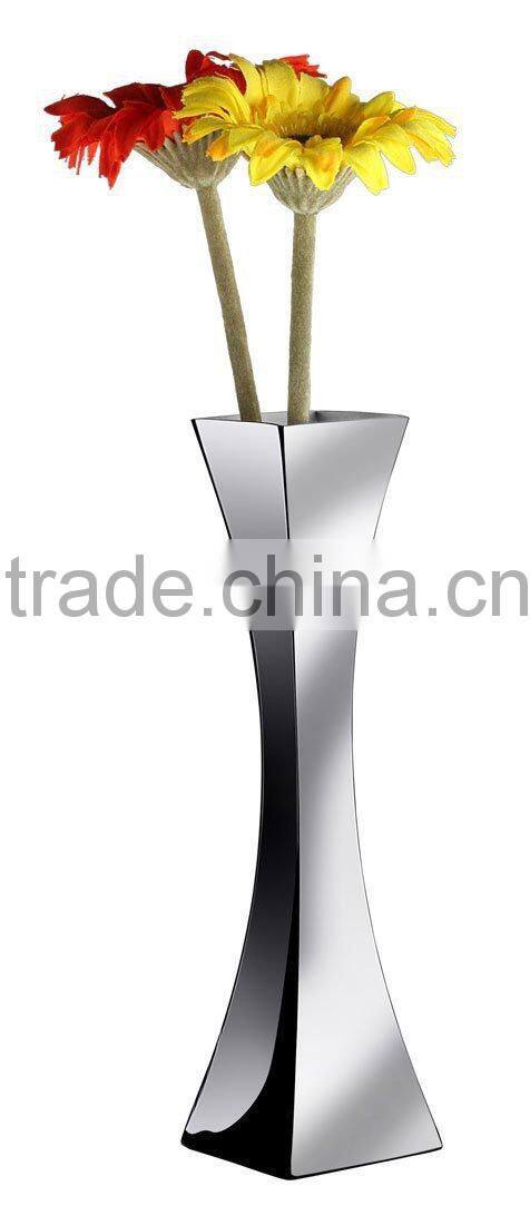 Round stainless steel flower vase