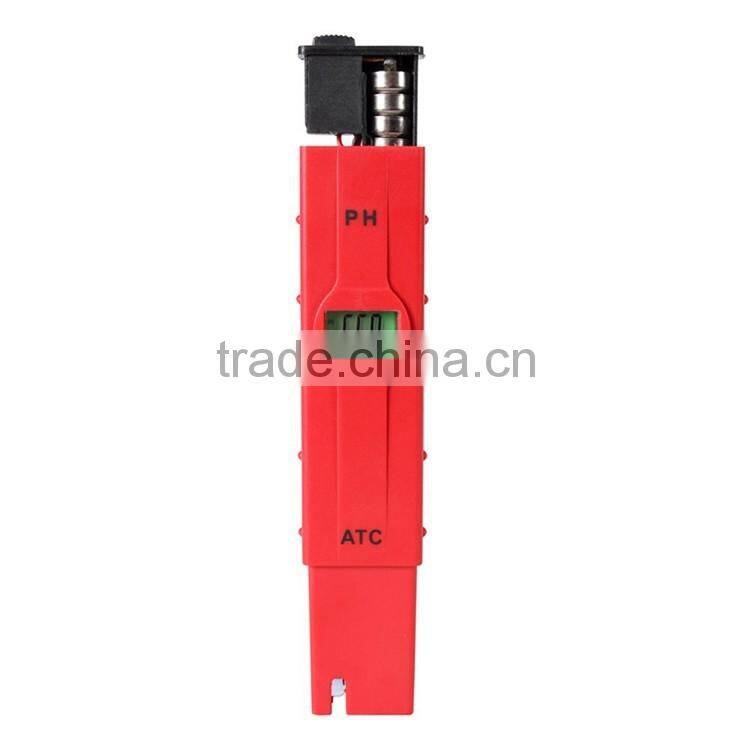 High Accuracy Pocket Size Handheld pH Meter back light with ATC