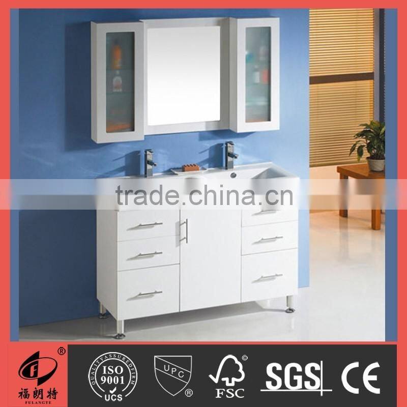 1200MM double ceramic basins bathroom vanity with mirror cabinet 2015067