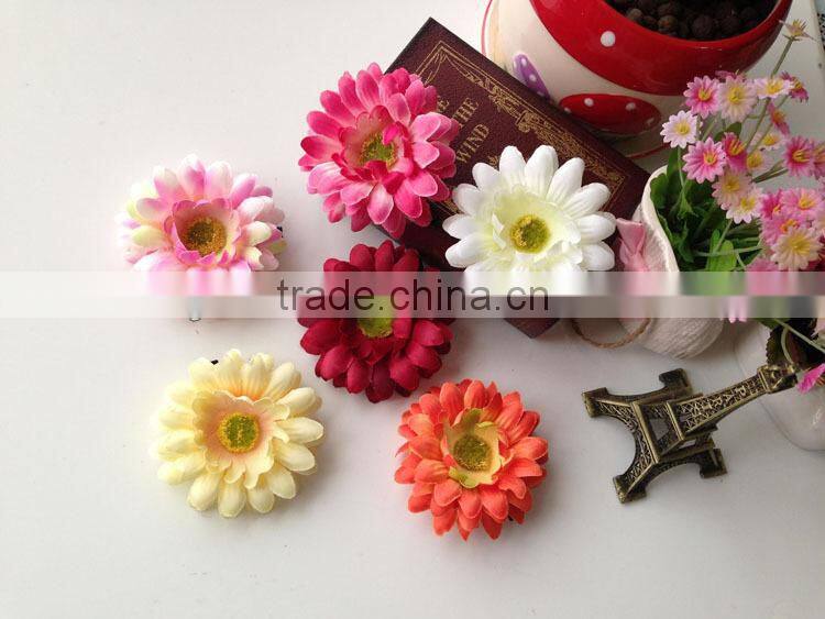 Hawaii Orange Artificial Gerbera Daisy Hair Flower Cute Chrysanthemum Flower