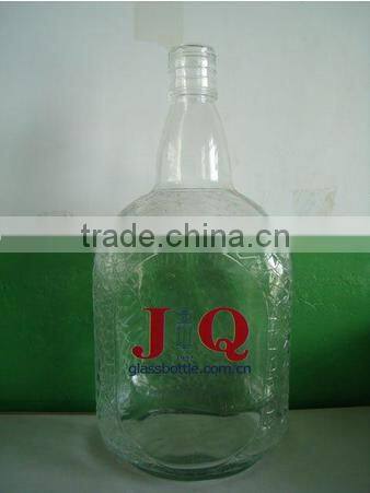 4500ml round glass spirit bottles packing factory price