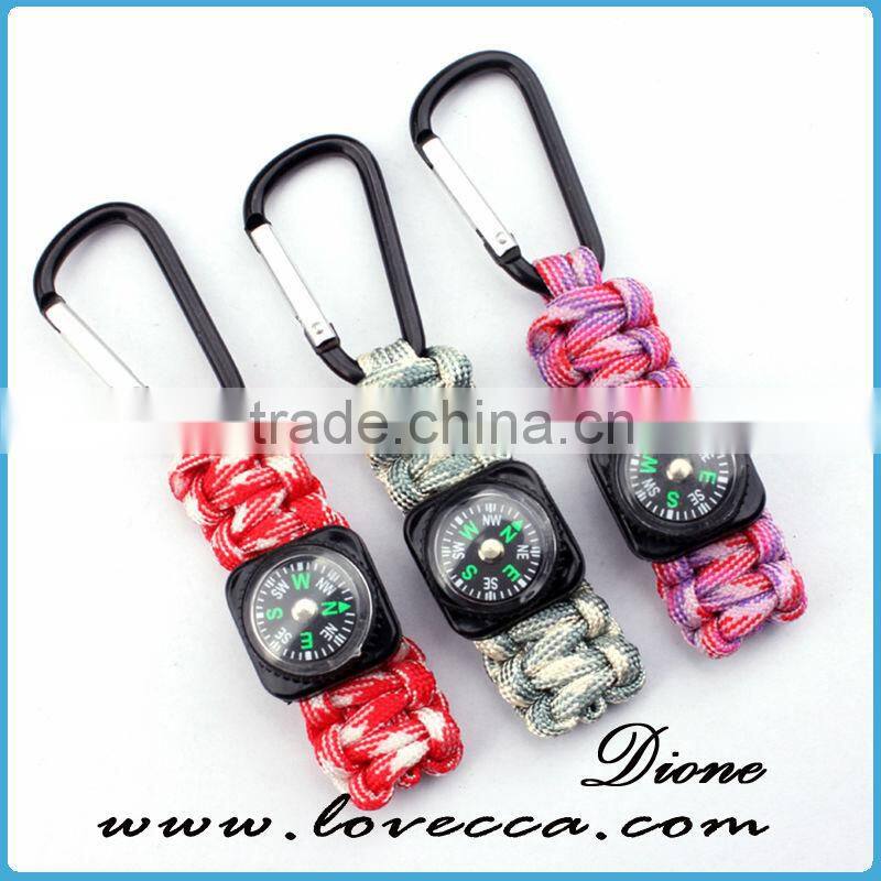 Woven Paracord Lanyard Keychain Outdoor Survival 7 Strand Flintstore Paracord Parachute Cord Lanyard Keyring Carabiner Hook Kits