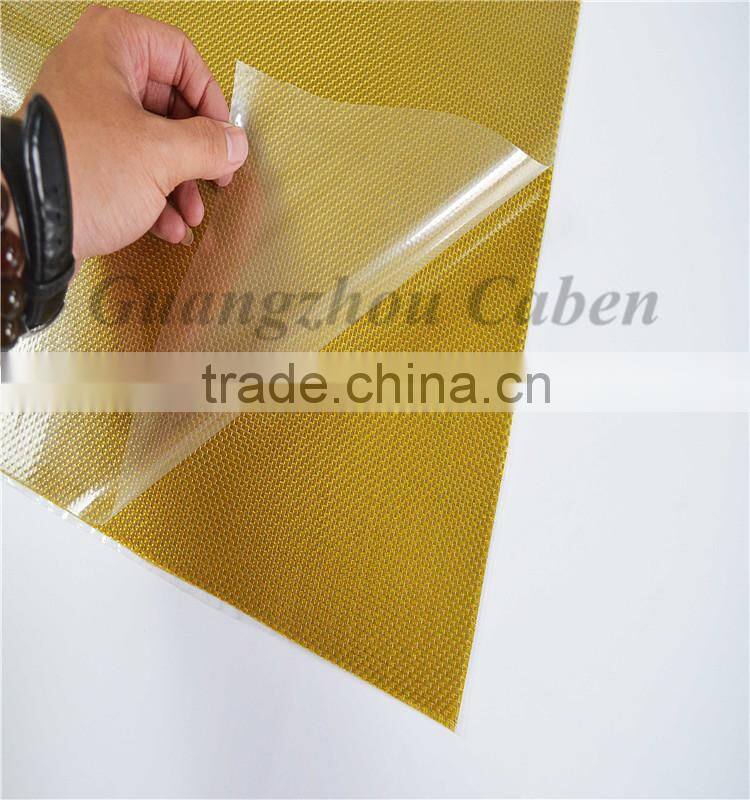 3K hybrid gold plain fiberglass sheets mixed silver metallic yarn veneer