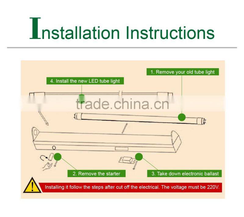 LED light u shaped t8 led tube 15w 20w 2ft ce rohs for house applicate