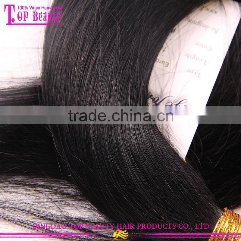 Wholesale 100% european hair tape hair extension high quality straight tape hair