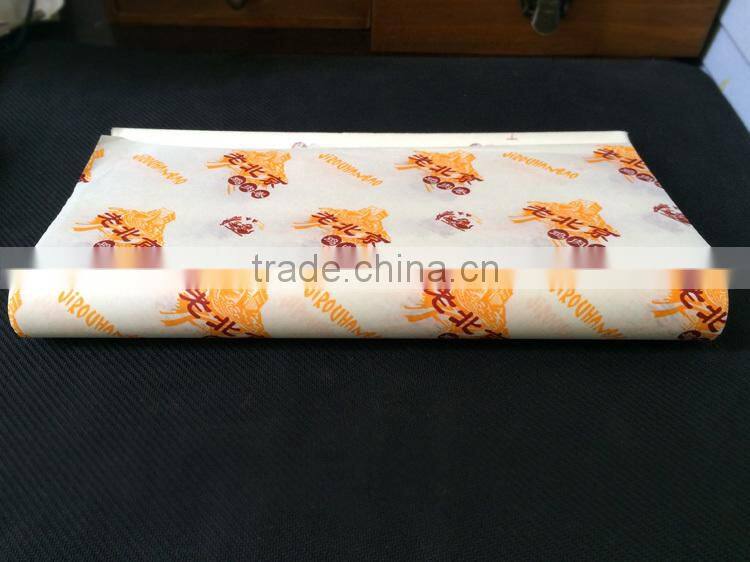 FDA food grade custom printed wax coated paper
