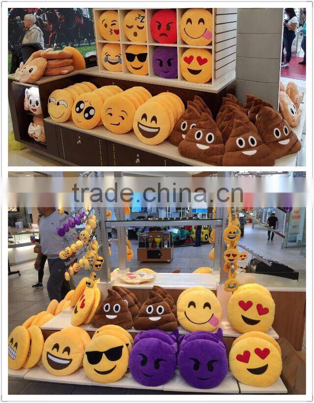 2015 hot selling wholesale plush emoji shoes