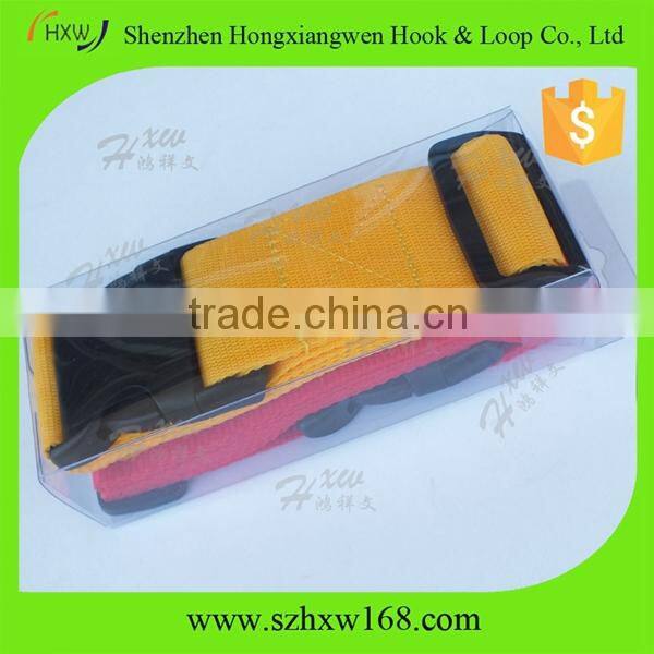 Black custom 2cm*5m adjustable luggage belt with buckle