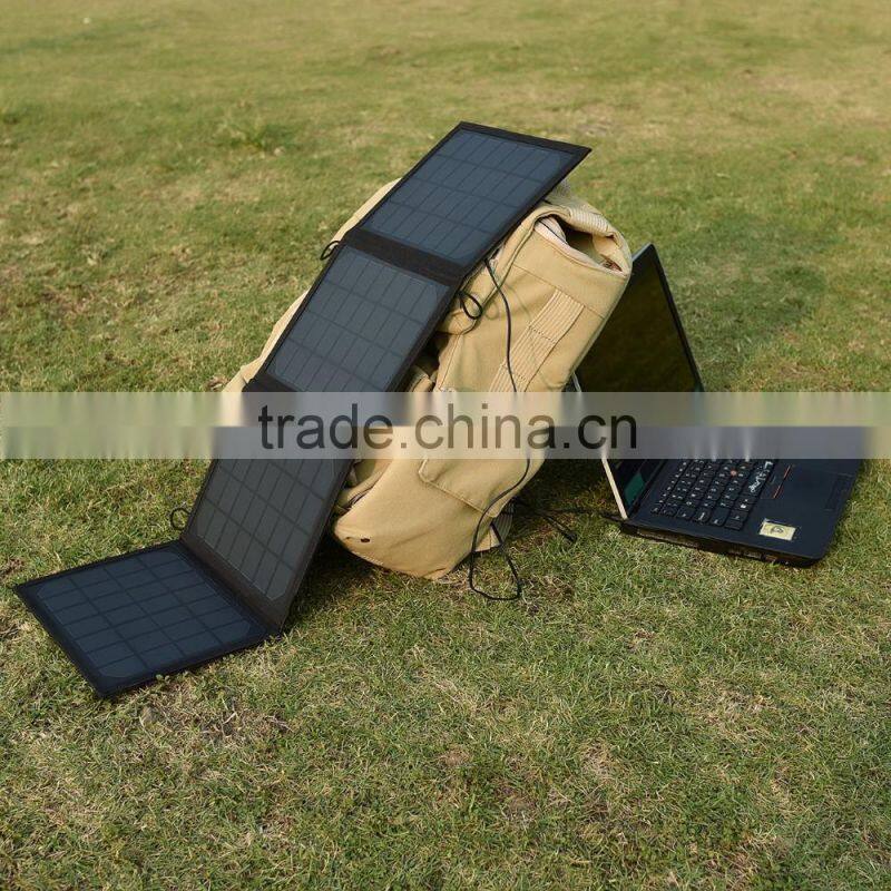 Factory 2016 hot selling foldable 5A 2A solar panel charger for laptop
