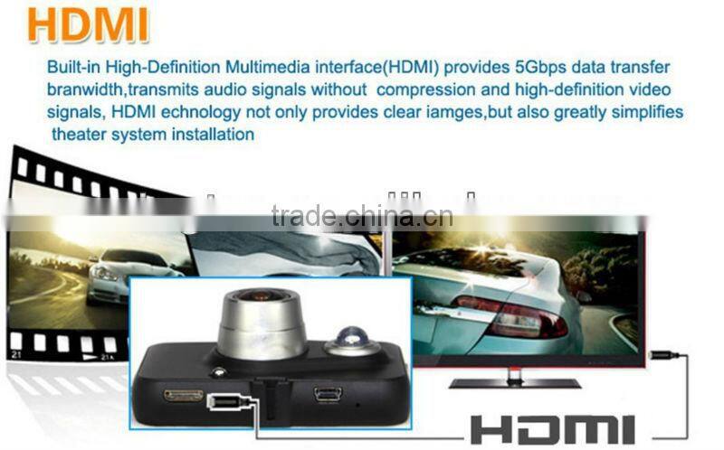 MD-2 HD Car DVR Black Box 720p dual lens