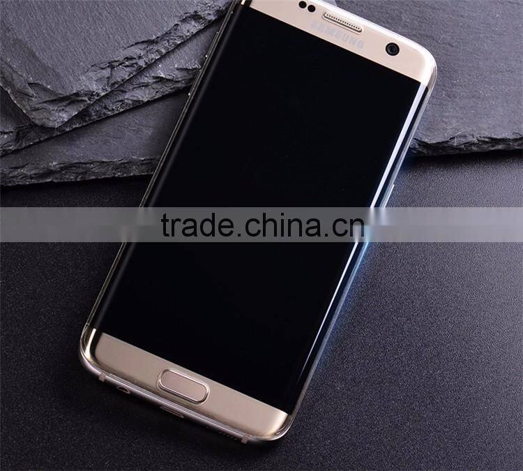 Top 10 !!!! 2016 Transparent Full Cover HD Clear Janpan AGC Tempered Glass Screen Protector for Samsung S7 Edge