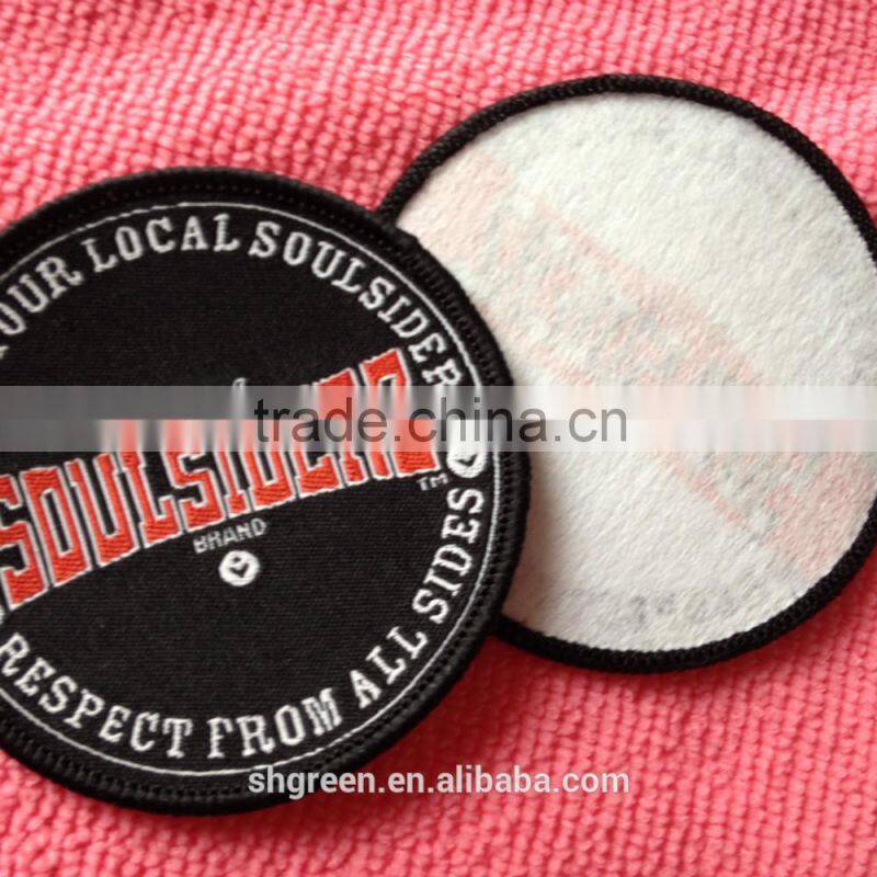 high quality woven clothing badge,weaving badge for caps/hats