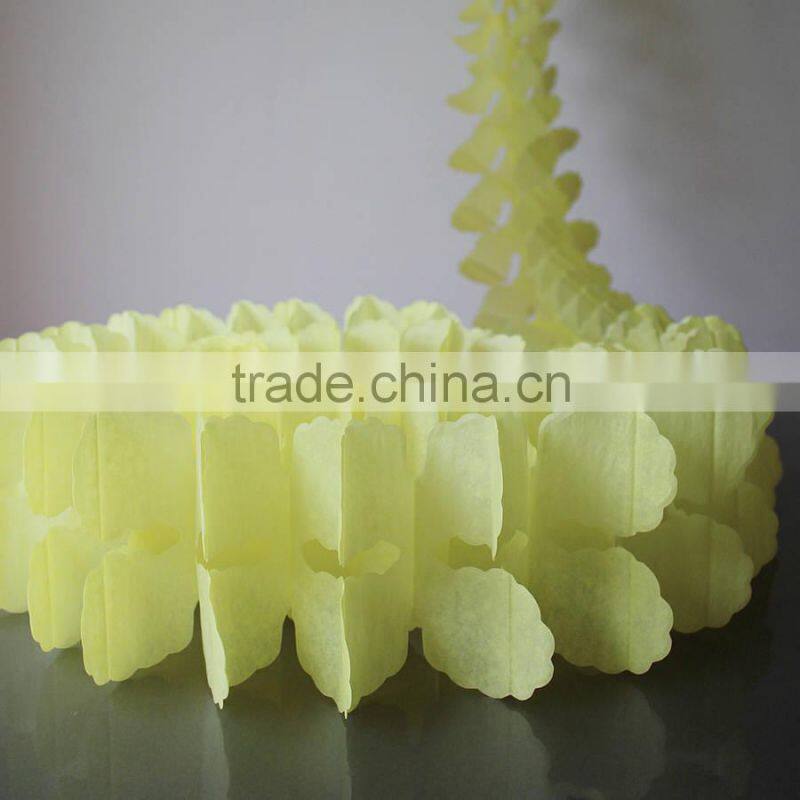 Paper Tissue Garland Decorations Garland Bunting Tissue Paper Fringe Garland - 6 Colours