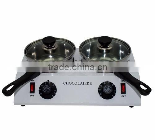 stainless steel electric 2 Pot commercial chocolate melting pot , machine for Choolate Melting