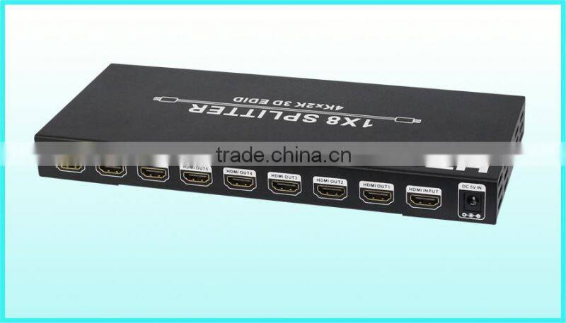 1 input 8 output support 3D 1080P hdmi splitter 1x8 , 2015 Newest