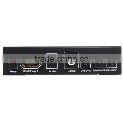 AV+HDMI to HDMI CONVERTER, Adopting DCDI processing and Scaler video processing technology.