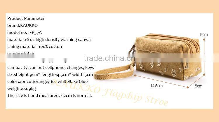 Vintage 16OZ Canvas Wallet Handbag With Outside Wallet Women for Woman Wallet Packet Money and Iphone Bag