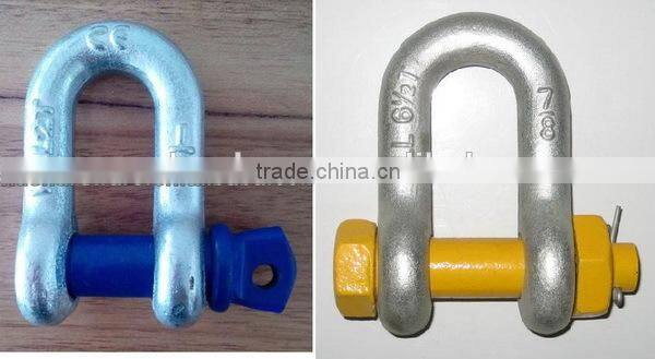 Us Type Safety Drop Forged Steel Screw Pin Lifting Chain d Shackle