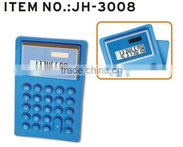 Promotional calculator ,flexible silicone calculator with logo printed