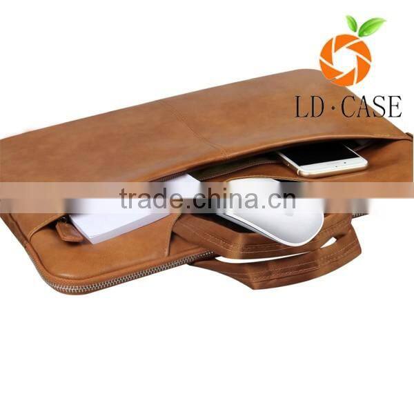 genuine leather Classical Design tablet pc handbag For Business