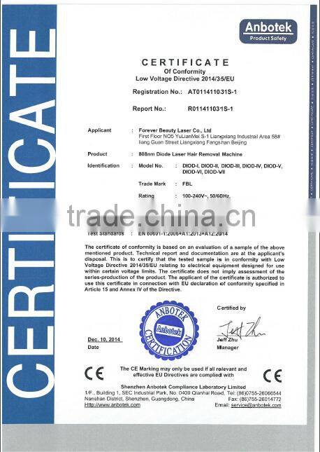 Portable Non-Channel Diode Laser Machine 808nm Diode Laser Hair Removal Machine