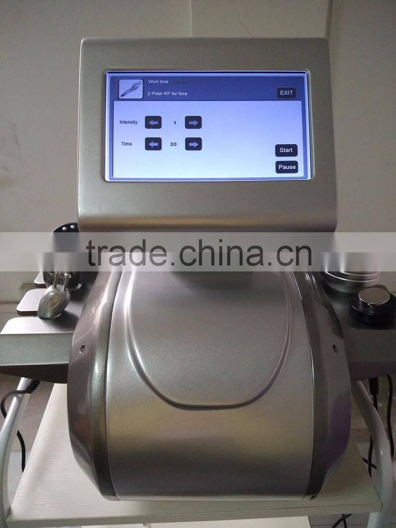 RU+5 Fat explosion Miltipolar RF Radio Frequency Ultrasonic Vacuum Cavi Lipo Machine cavitation vacuum