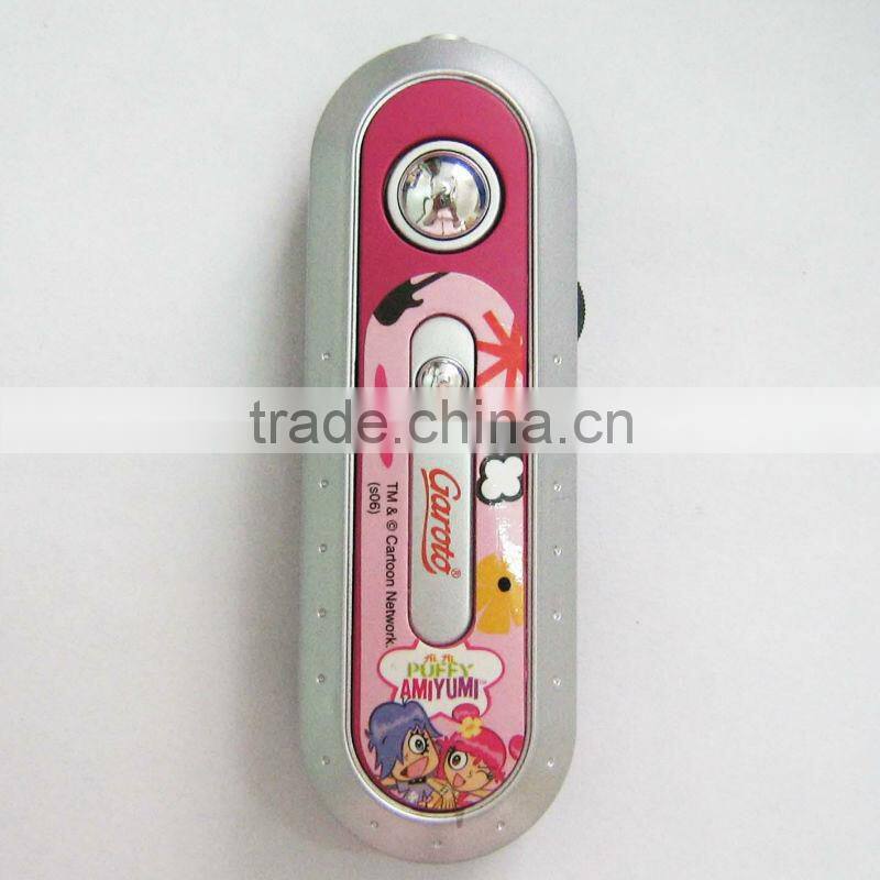 mini fm radio with led light