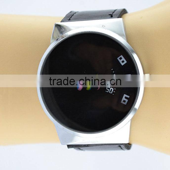 Black Quartz Metal Wrist Watch Ladies Mens Turntable Dial Gift Stainless Steel