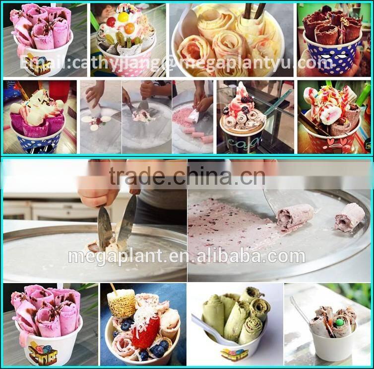 rolled pan fried ice cream machine